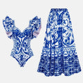 Vestido Largo Playero con Estampado Floral – Cobertor de Bikini (espSell)