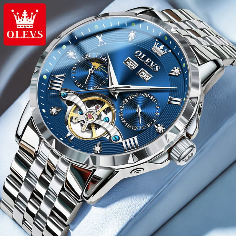 Reloj Automático Esqueleto con Diamantes – OLEVS | espSell