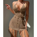 Conjunto de Bikini Sexy con Cobertura de Crochet – Estilo Playa (espSell)