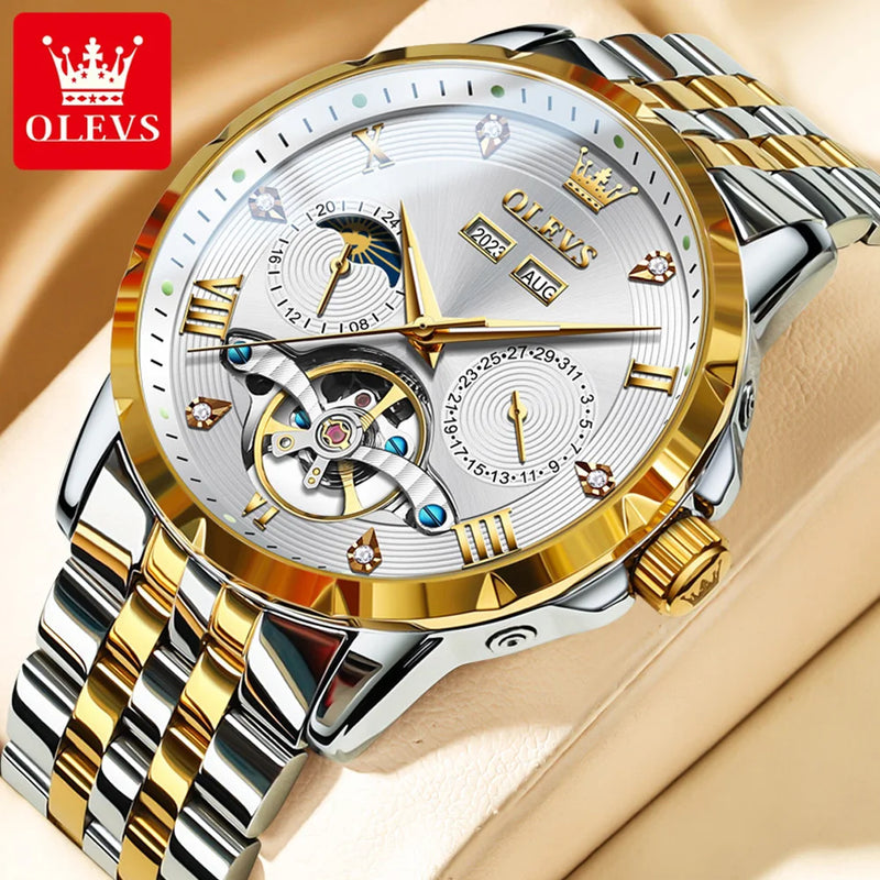 Reloj Automático Esqueleto con Diamantes – OLEVS | espSell