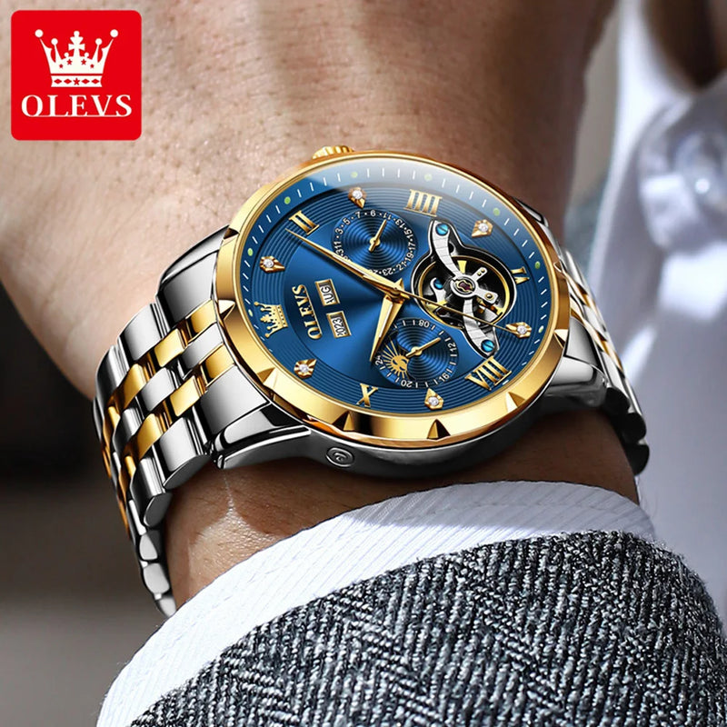 Reloj Automático Esqueleto con Diamantes – OLEVS | espSell