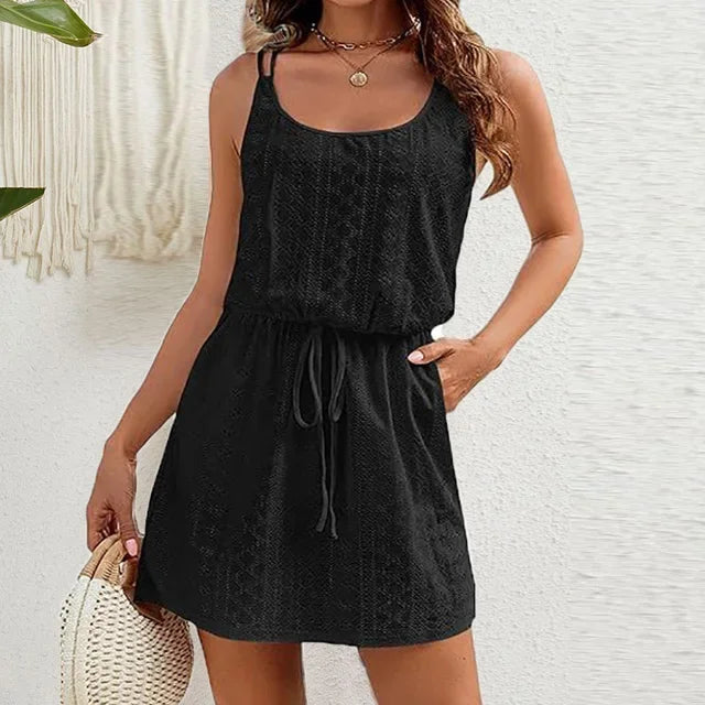 Vestido Mini Casual sin Mangas con Bolsillos – espSell