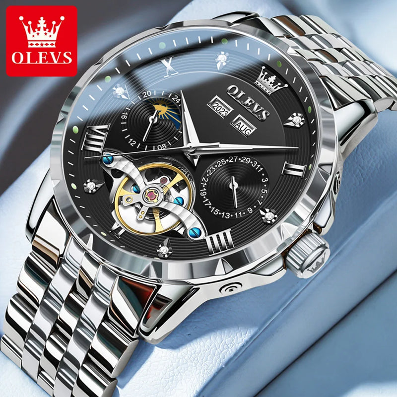 Reloj Automático Esqueleto con Diamantes – OLEVS | espSell