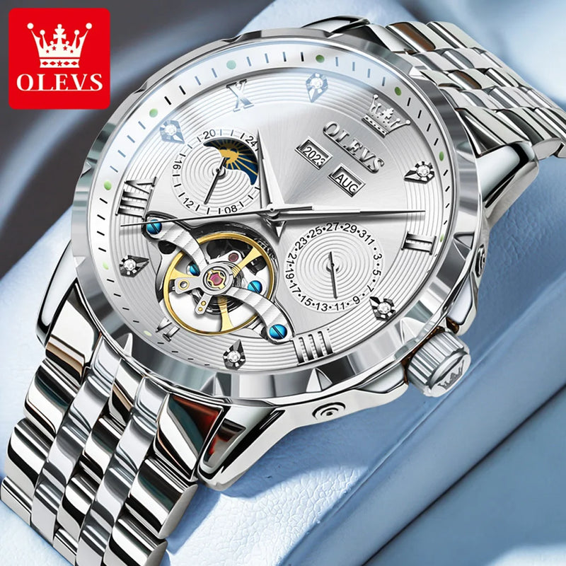 Reloj Automático Esqueleto con Diamantes – OLEVS | espSell
